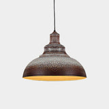 Blue/Rust Metal Barn Pulley Pendant Lamp - 1 Head Ceiling Lighting For Dining Room
