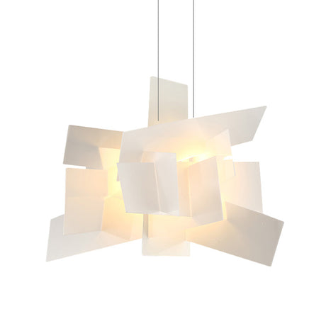 Contemporary Led Acrylic Suspension Light - White/Red Ideal For Over Dining Table