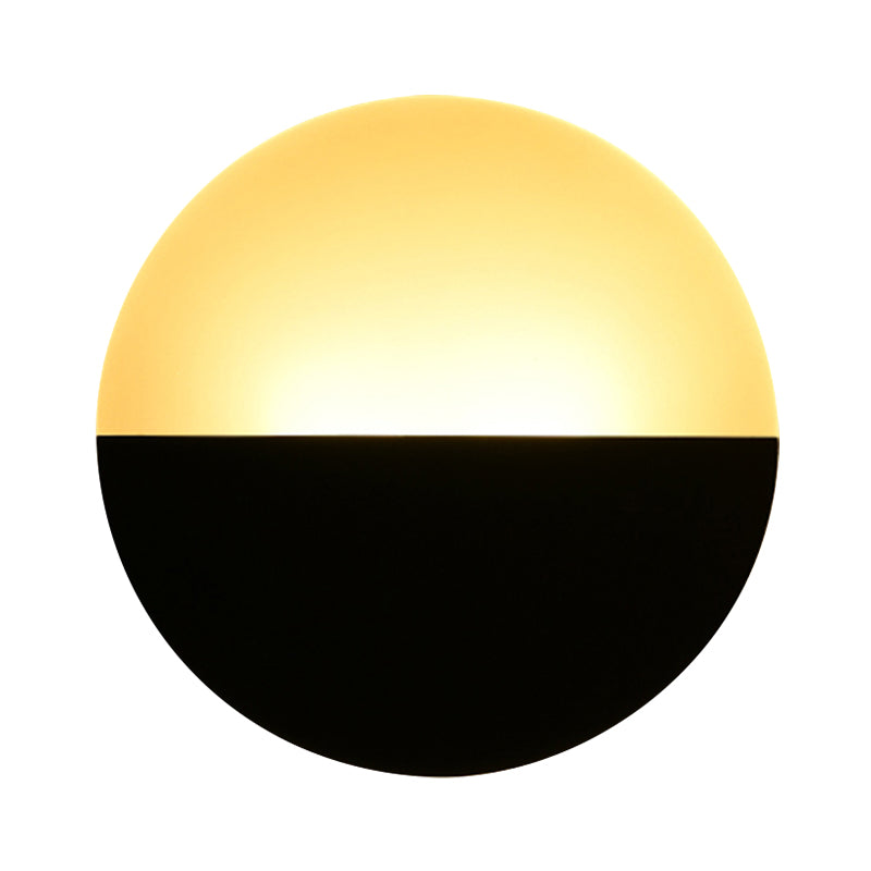 Round Acrylic Led Wall Sconce - Simplicity At Its Finest (White/Black)