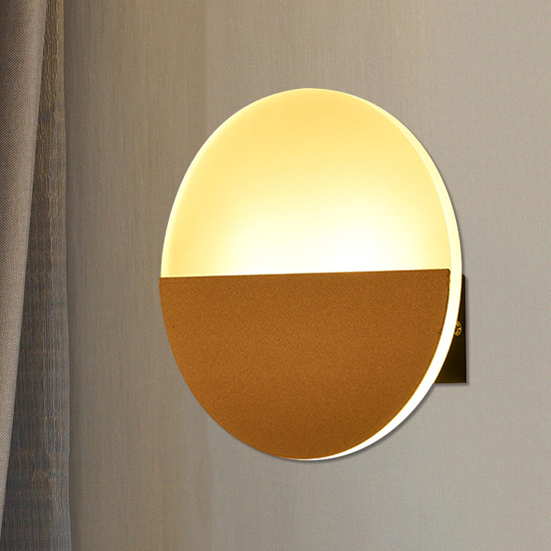 Round Acrylic Led Wall Sconce - Simplicity At Its Finest (White/Black) White