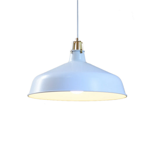 8.5’/13’ Minimalistic Dome Pendant Ceiling Light In Black/White - Metallic Finish For Living Room