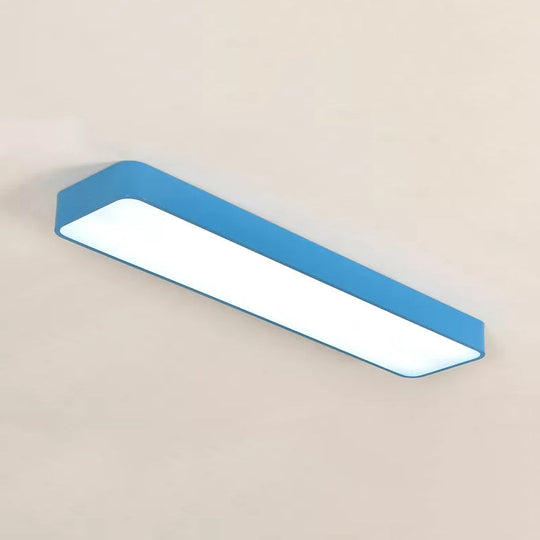 Candy Colored Led Ceiling Lamp For Baby And Kids’ Bedroom - Acrylic Linear Mount Blue