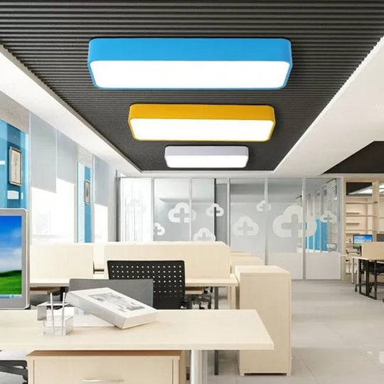 Candy Colored Led Ceiling Lamp For Baby And Kids Bedroom - Acrylic Linear Mount