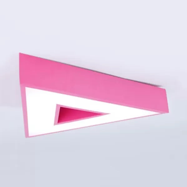 Modern Acrylic Triangle Flush Ceiling Light - Game Room Stylish Lamp Pink / 19.5’