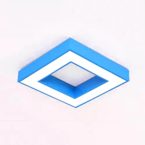 Contemporary Acrylic Square Flush Mount Light For Child’s Bedroom Ceiling