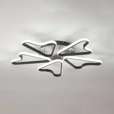 Horn-Shaped Led Ceiling Lamp For Modern Child Bedroom Made Of Acrylic Coffee / 30 White