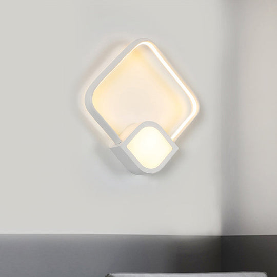 Contemporary Led White Wall Sconce Light For Living Room