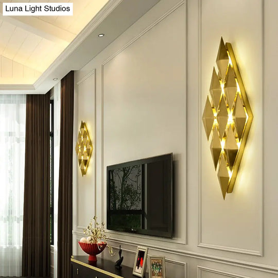 7 & 11 Rhombus Metal Sconce Light - Colonial Style Wall Mounted Fixture