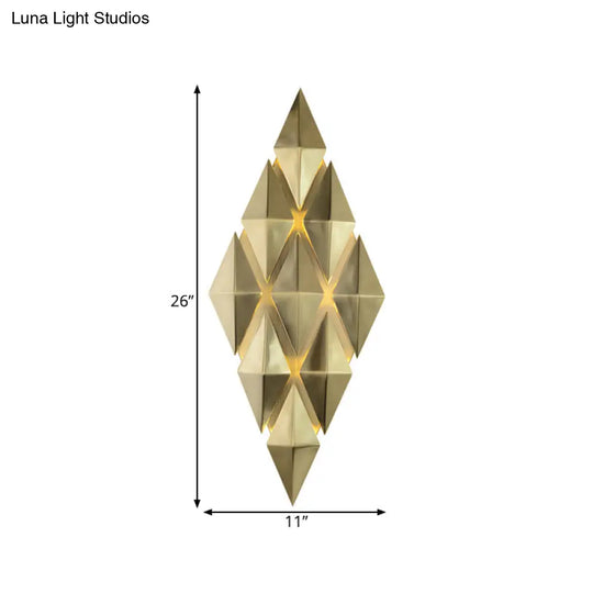 7 & 11 Rhombus Metal Sconce Light - Colonial Style Wall Mounted Fixture