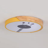 Giraffe Themed Acrylic Flush Ceiling Light For Kid’s Bedroom