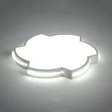 Modern Floral Led Ceiling Lamp For Bedroom/Balcony - White Flush Mount Light / 16’