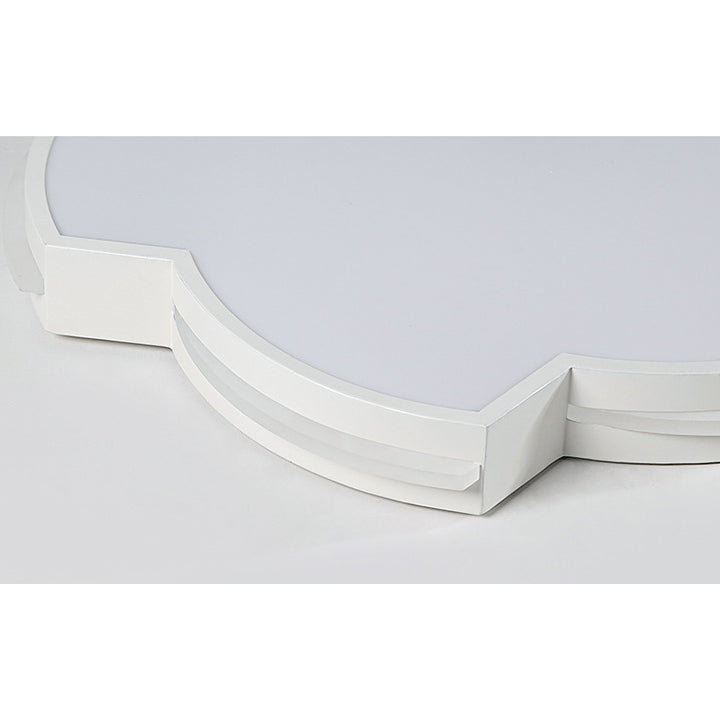 Modern Floral Led Ceiling Lamp For Bedroom/Balcony - White Flush Mount Light