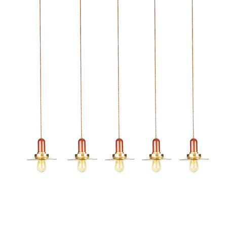 Gold Finish 3/5/7-Bulb Industrial Metallic Pendant Lamp - Multiple Hanging Lights For Ceiling