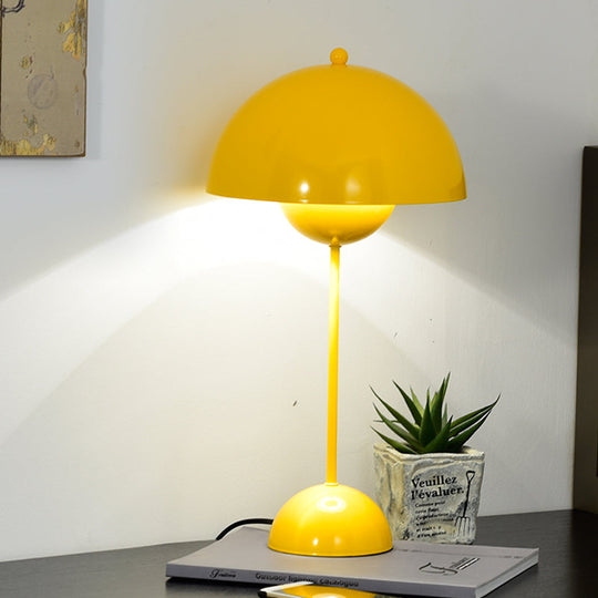 Macaroon Finish Table Lamp With Dome Shade Ideal For Study Room Or Reading Nook