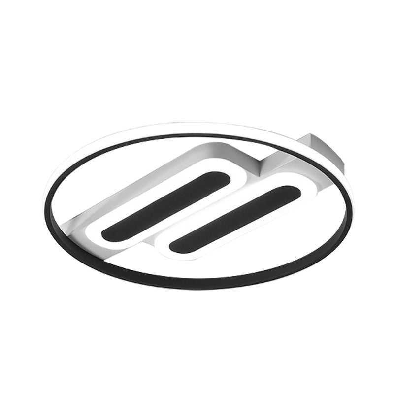 Halo Bedroom Ceiling Led Flush - Mount Light Fixture - 16’ And 19.5’ Dia Double Rectangle