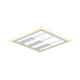 Acrylic Square Flushmount Led Ceiling Light In Warm/White With Modernist Design
