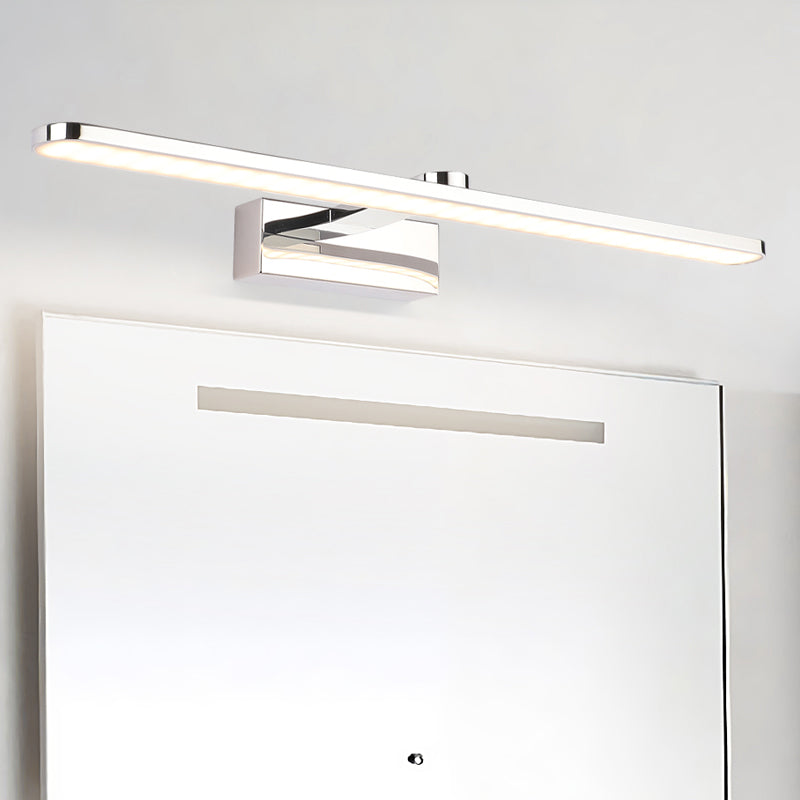 Elongated Acrylic Vanity Lighting 16/17/23 Led Wall Light Sconce For Bathroom White Finish