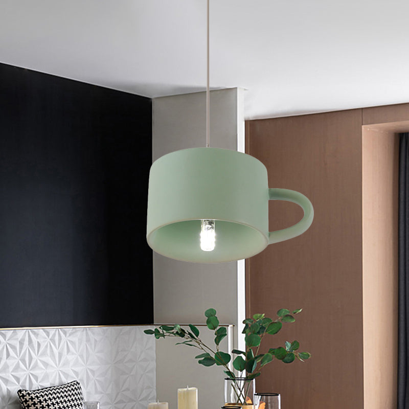 Nordic-Style Green Ceramic Led Pendant Lamp For Modern Restaurants