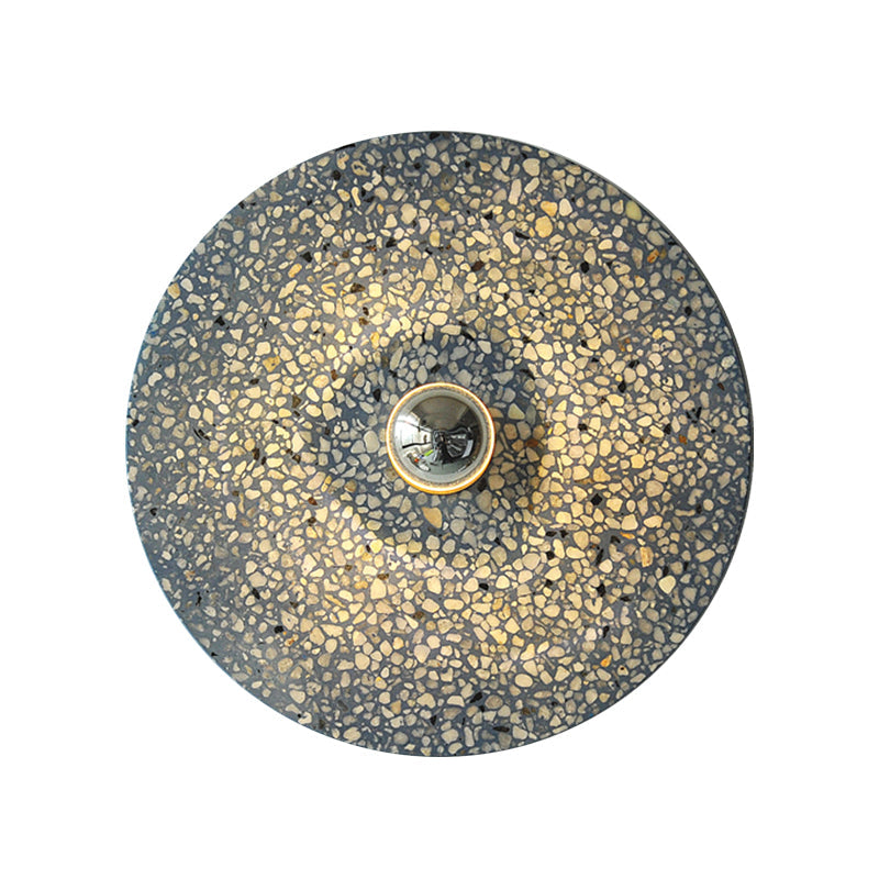 Terrazzo Wall Mounted Light: Designer Style 1-Bulb Sconce For Corridors In Beige & Lake Blue