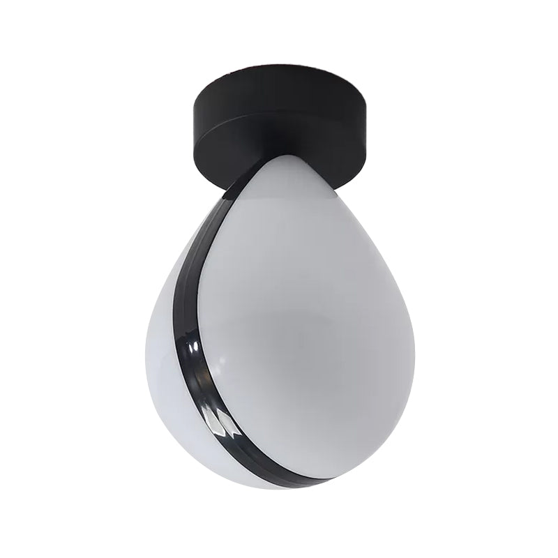 Waterdrop Led Flush Mount Ceiling Light In Warm/White For Corridor - Simple Acrylic Fixture White -