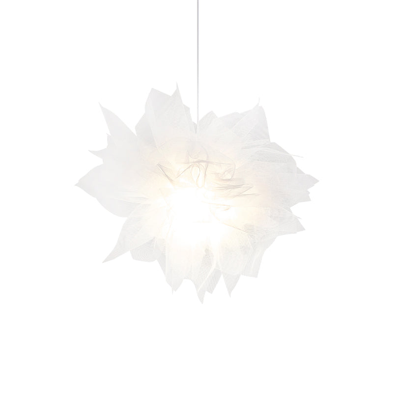 Modern Flower Ceiling Pendant Light - Sheer 1 18/27 Width White/Blue/Pink Perfect For Bedrooms