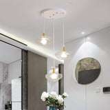 Vintage Oval Clear Glass Chandelier - Elegant Dining Room Pendant Lamp With 3 Bulbs And Stylish