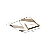 Modernist Black And White 18/21.5 Flush Mount With Metallic Wavy Design White/Warm Led Lighting