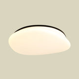 Modern Stone-Shaped Led Ceiling Mount In Black And White For Bedrooms