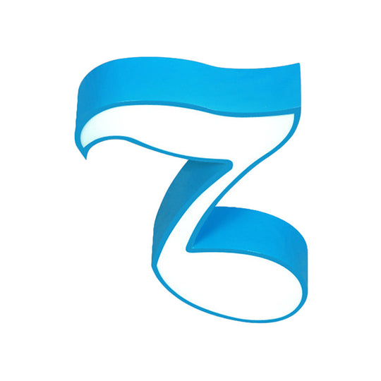 Musical Note Led Ceiling Lamp In Red/Green/Yellow For Kindergarten