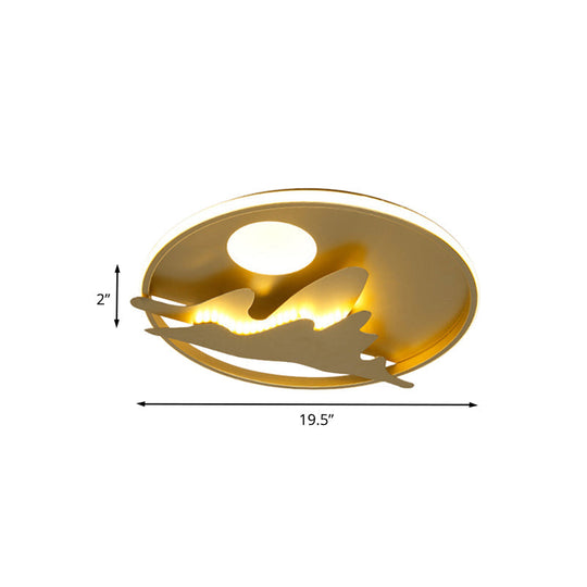 Golden Nordic Mountain/Starfish Acrylic Led Flush Light For Bedroom