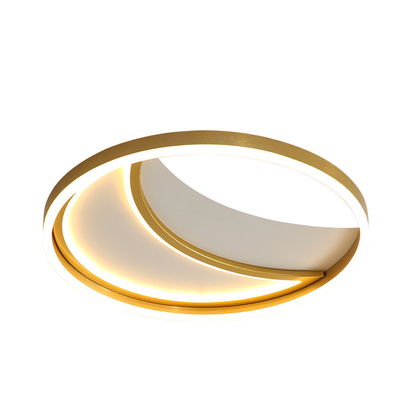 Gold Moon Ceiling Mounted Acrylic Led Spotlight For Creative Bedroom Lighting