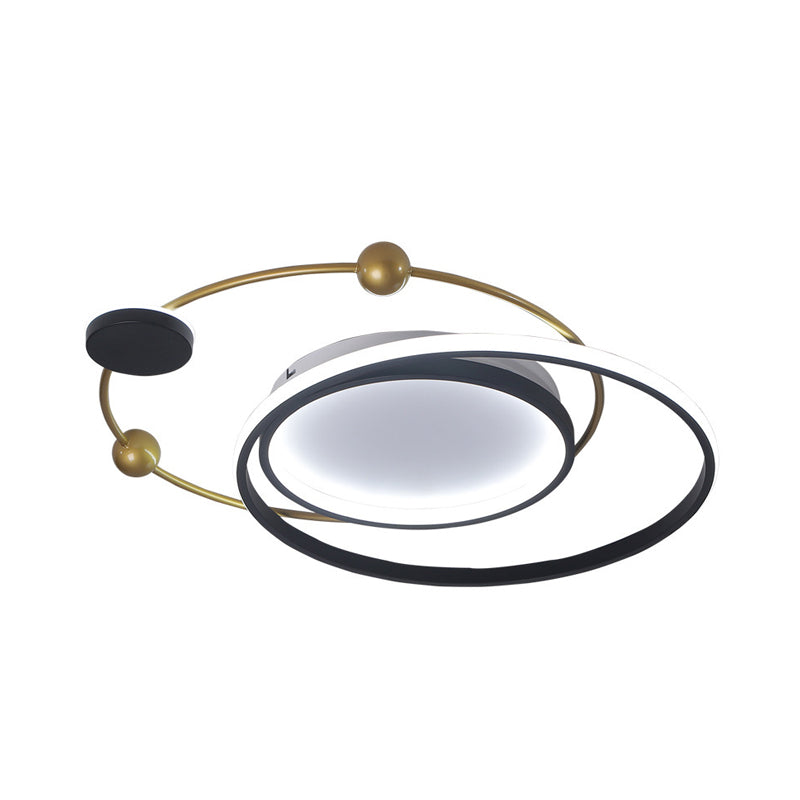 Cartoon Style Led Acrylic Universe Flush Light Fixture - Gold With White/Warm Light’|