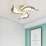 Modernist White Led Ceiling Light For Bedroom - Acrylic Flush Mount Fixture In Warm/White 23.5/27.5