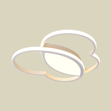Loving Heart Led Flush Mount Ceiling Light Fixture - Nordic Style For Nursery (White/Pink/Blue)