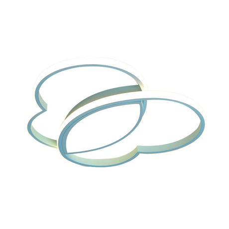 Loving Heart Led Flush Mount Ceiling Light Fixture - Nordic Style For Nursery (White/Pink/Blue)