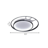 Cartoon Crown Led Flush Mount Lamp: Acrylic Ceiling Light For Living Room - White Warm/White