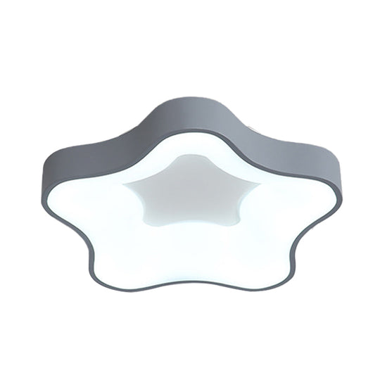 Contemporary Acrylic Led Ceiling Spotlight In White/Grey For Starry Bedroom