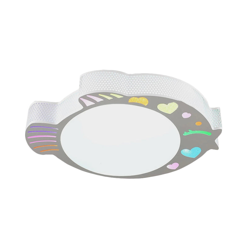 Contemporary Turbot Shaped Ceiling Mounted Led Flushmount - Acrylic White Warm/White Light Bedroom
