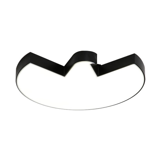 Contemporary White/Black Pigeon Led Flushmount Ceiling Light For Bedroom