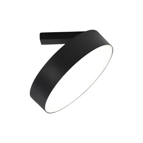 Modern Round Led Flushmount Ceiling Light In Black - 8’/12’ Diameter