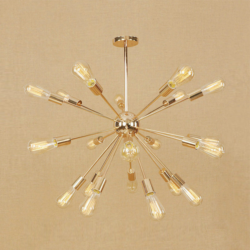 Retro Copper/Chrome Chandelier - Stylish 9/12 Lights Pendant Light For Over Table