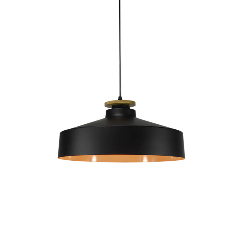 Modern Black/White Metal Pendant Light With Adjustable Cord - Barn/Cylinder/Tapered Design Black / A