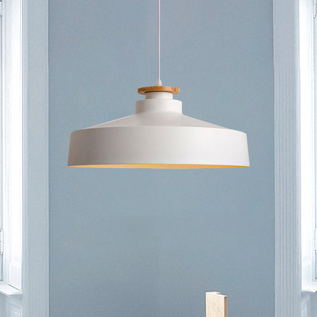 Modern Black/White Metal Pendant Light With Adjustable Cord - Barn/Cylinder/Tapered Design White / A