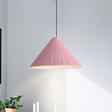 1-Head Nordic Style Pendant Light: 12.5/16.5 W Ribbed Design Blue/Pink/White Resin Bedroom Hanging