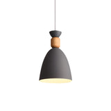 Grey/White/Green Macaron Style Dome Pendant Light With Adjustable Cord - Perfect For Over Table