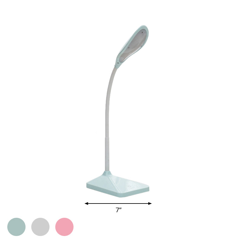 Modern Touch Control Led Desk Lamp - Rechargeable Reading Light In Blue/Pink/White