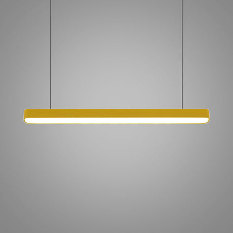 Contemporary Metal Led Hanging Lamp - Tubular Pendant Light For Dining Room Red/Blue/Yellow