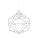 Industrial Geometric Metal Pendant Light - 1 Black/White 7/8.5/11 W For Living Room