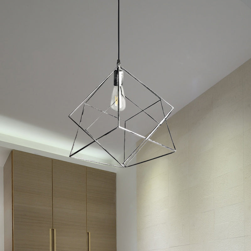 Metallic Industrial Pendant Lamp - Rust/Aged Silver 1 Head Perfect For Restaurants