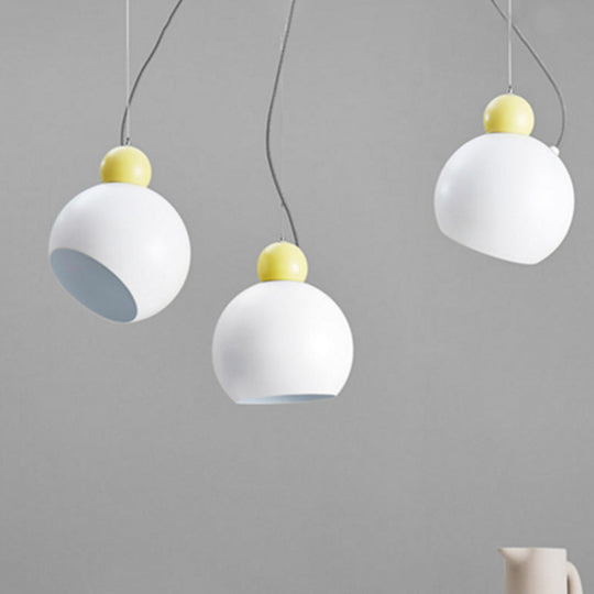 Green/White Nordic Dome Pendant Lamp For Stylish Living Room Ceiling Lighting